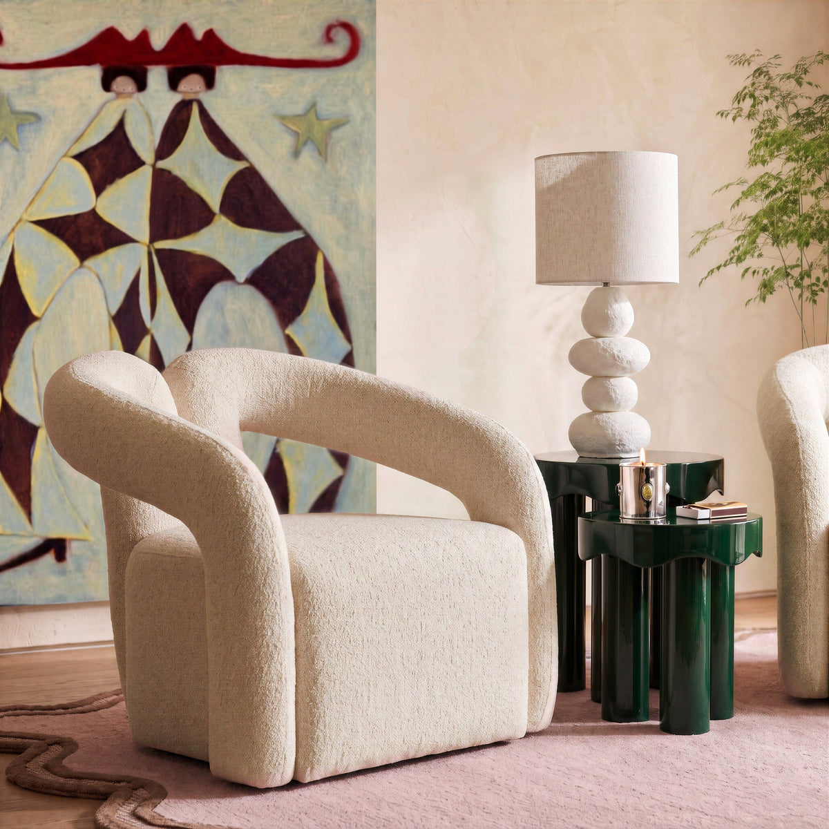 Jenn Cream Performance Boucle Accent Chair by TOV Furniture – photo 2 of 8
