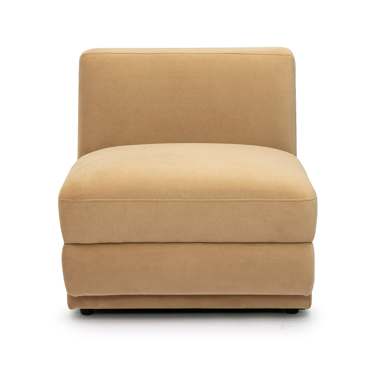 Perry Tan Performance Velvet Modular Armless Chair by TOV Furniture – photo 2 of 6