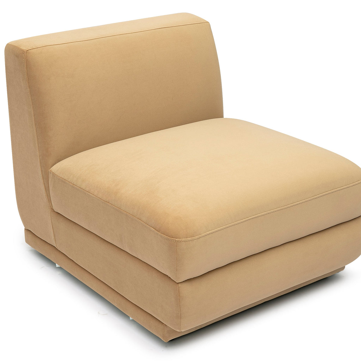 Perry Tan Performance Velvet Modular Armless Chair by TOV Furniture – photo 3 of 6