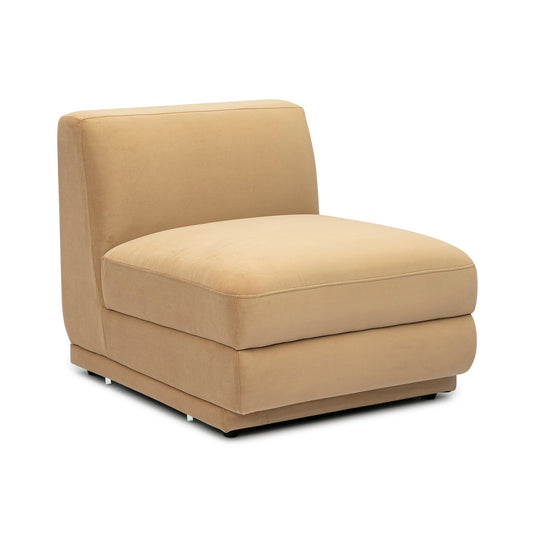 Perry Tan Performance Velvet Modular Armless Chair by TOV Furniture – photo 1 of 6