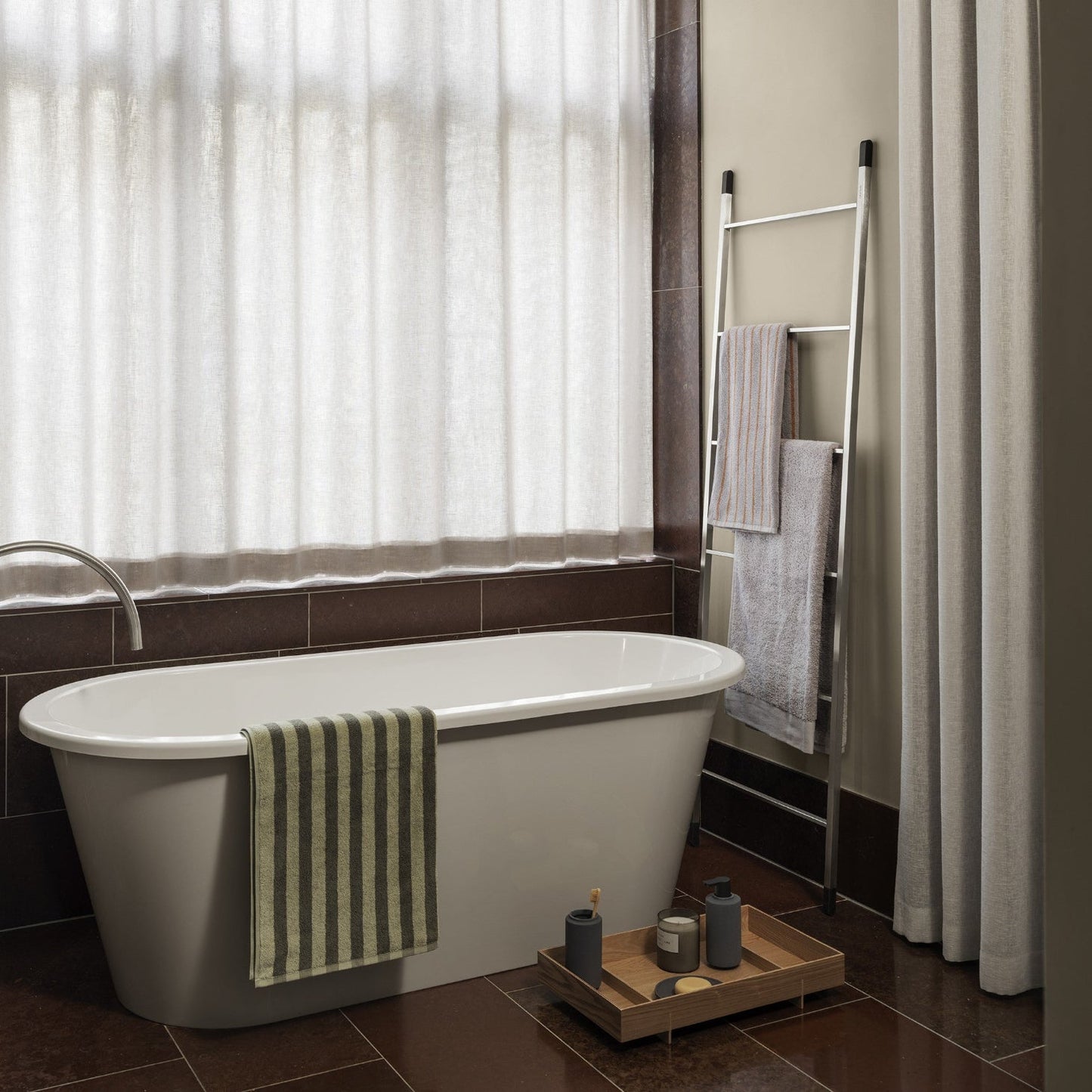 blomus Riva Organic Terry Sauna Towel 39 x 79 Satellite Taupe