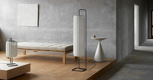 Tom Rossau TR37 table lamp – beside the TR37 floor lamp