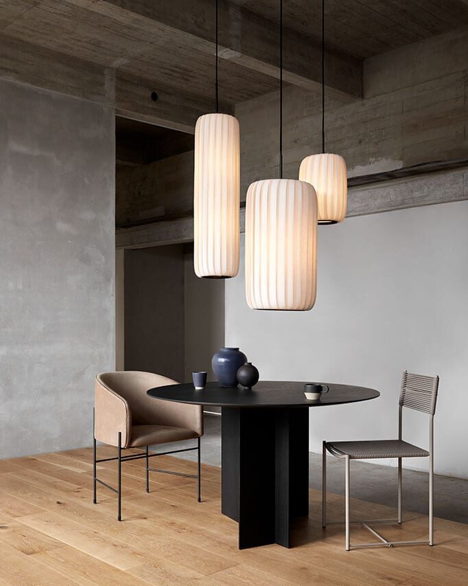 Tom Rossau TR37 pendant light – lit, studio
