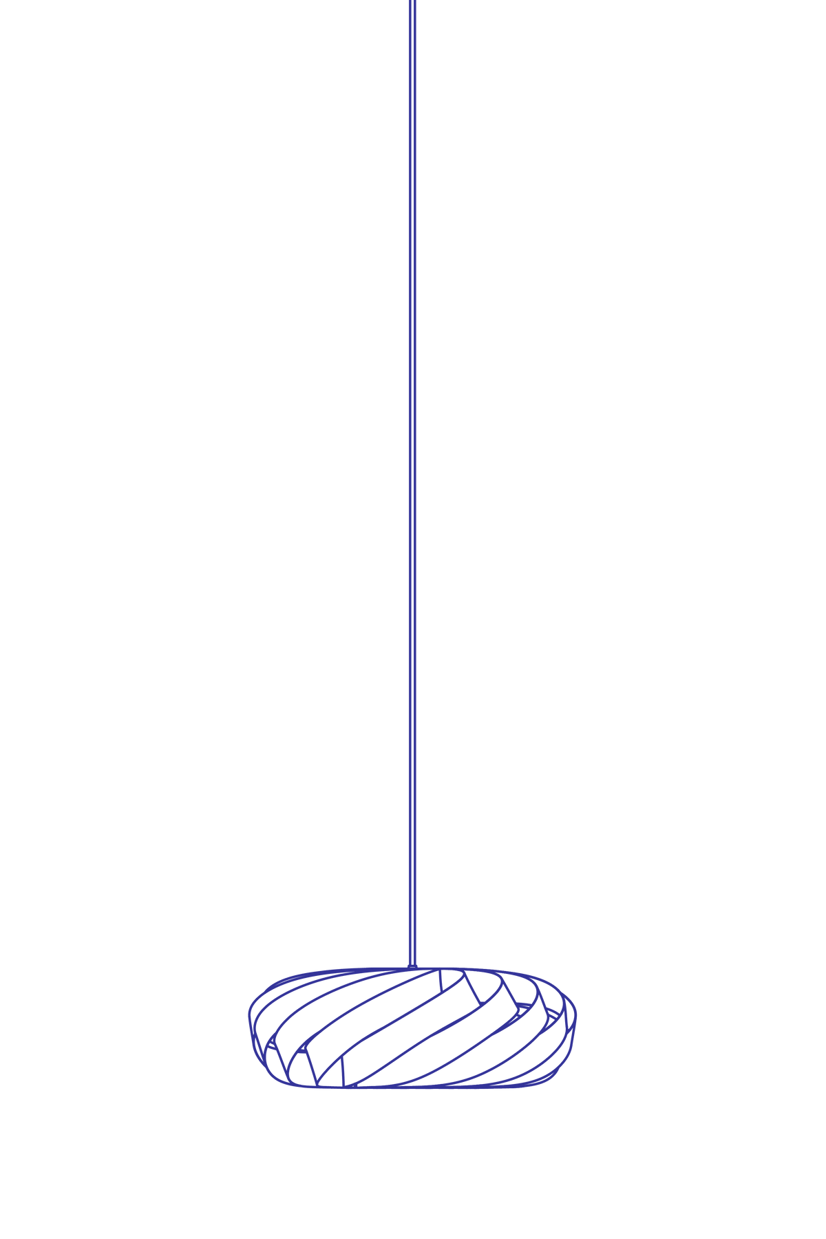 Tom Rossau TR5 pendant light – 15.75 in size drawing