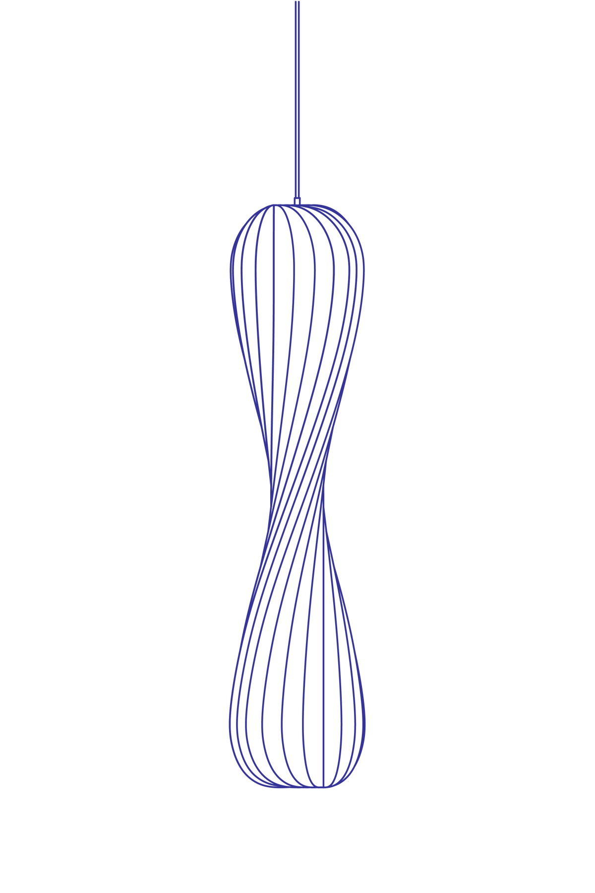 Tom Rossau TR7 pendant light – 44 in size drawing