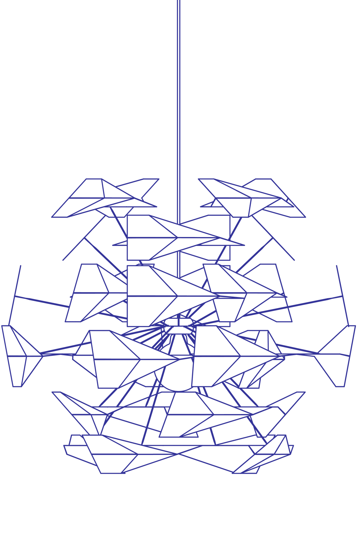 Tom Rossau TR747 pendant light – size drawing