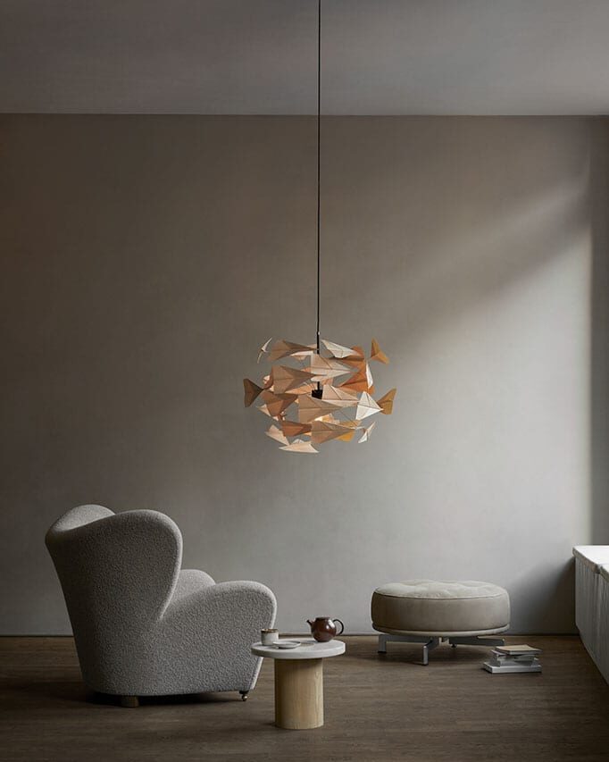 Tom Rossau TR747 pendant light – lit, studio