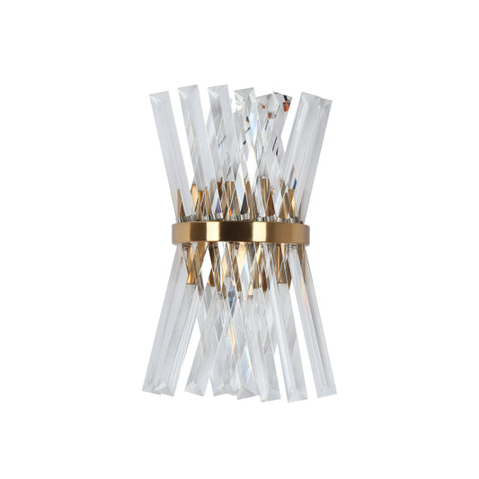 Tadonipkeseismo Decorative Wall Sconces With Srystal Tubes Brass Finish - LNC Home