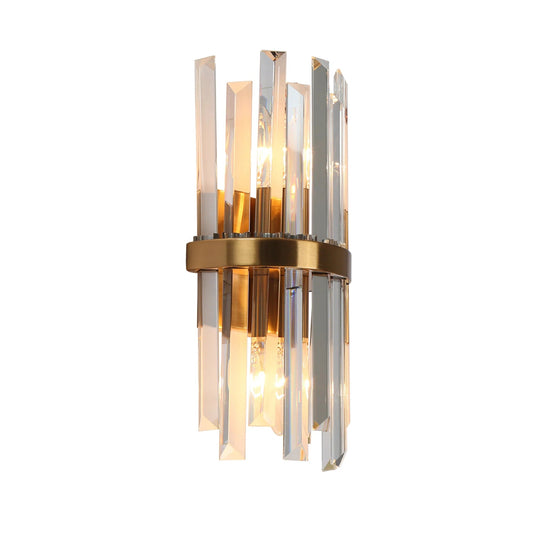 Crystal Wall Sconce Brass 2 Light Ha05033 - LNC Home