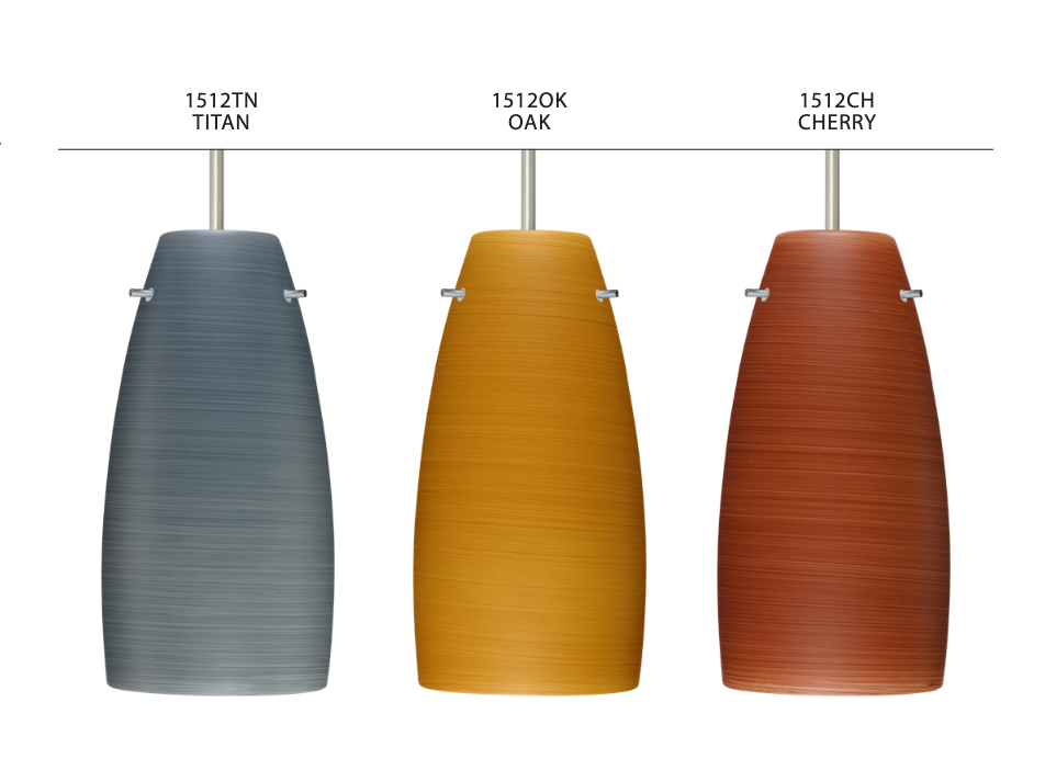Modern indoor pendant light from the Besa Tao 10 collection with artisan glass shade