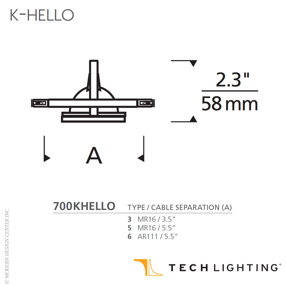 K Hello Kable Lite Head by Visual & Comfort & Co