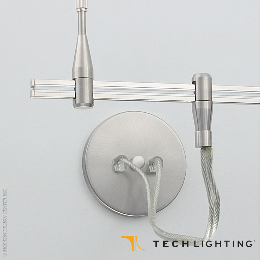 Visual Comfort Monorail Center Power Dual Feed Satin Nickel