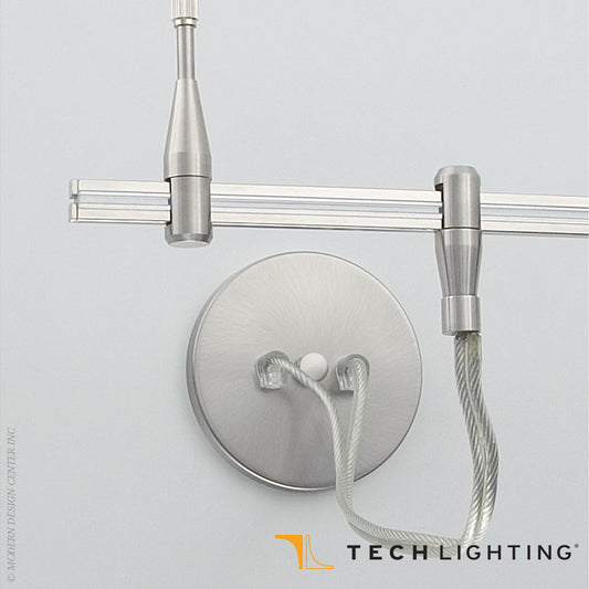 Visual Comfort Monorail Center Power Dual Feed Satin Nickel