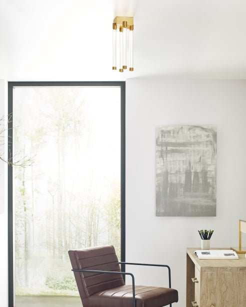 Visual Comfort Modern 4 Tube Led Flush Mount P Hobos 700Fmph 