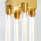 Visual Comfort Modern 4 Tube Led Flush Mount P Hobos 700Fmph Natural Brass