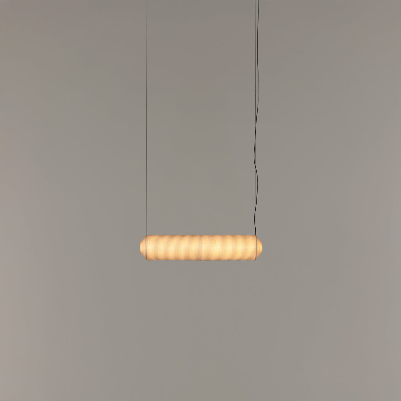 Tekio Horizontal linear pendant light with dimmable warm LED lighting