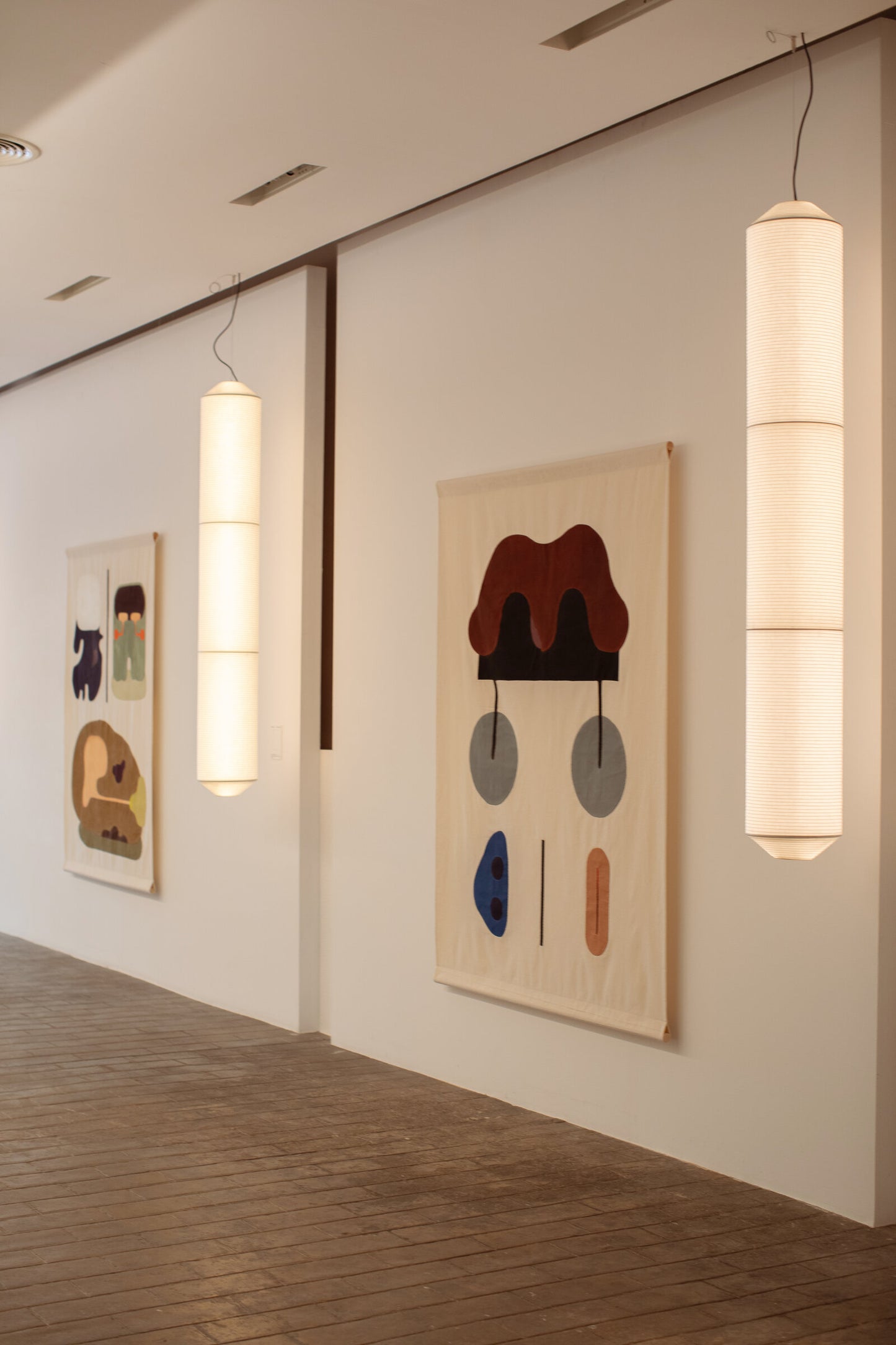 Minimalist Washi paper pendant light for office lighting