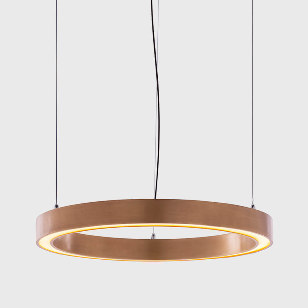 The Ring LED chandelier by Viso, Hairline Bronze, 48 in