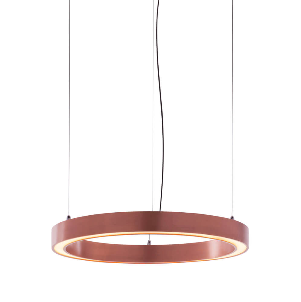 The Ring LED chandelier by Viso, Copper, 24 in