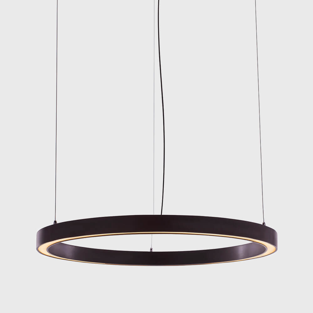 The Ring LED chandelier by Viso, Statuary Bronze, 24 in
