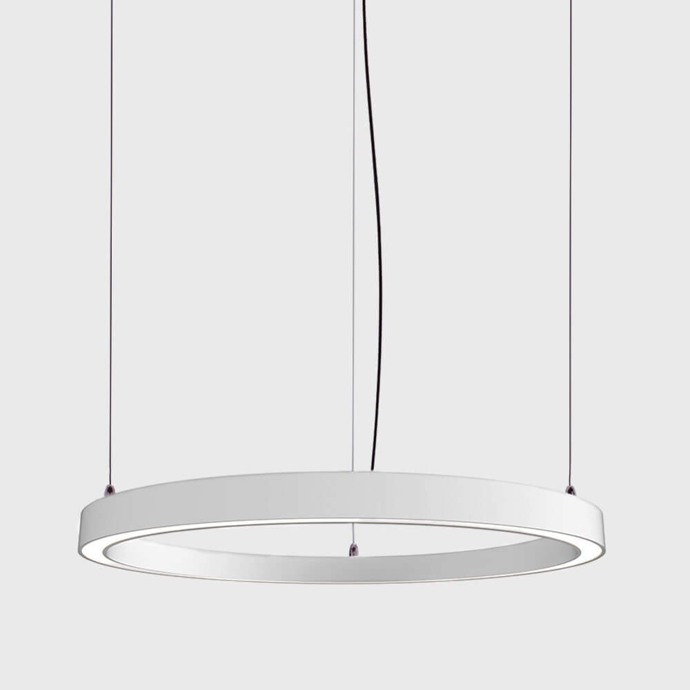The Ring LED chandelier by Viso, White, 24 in