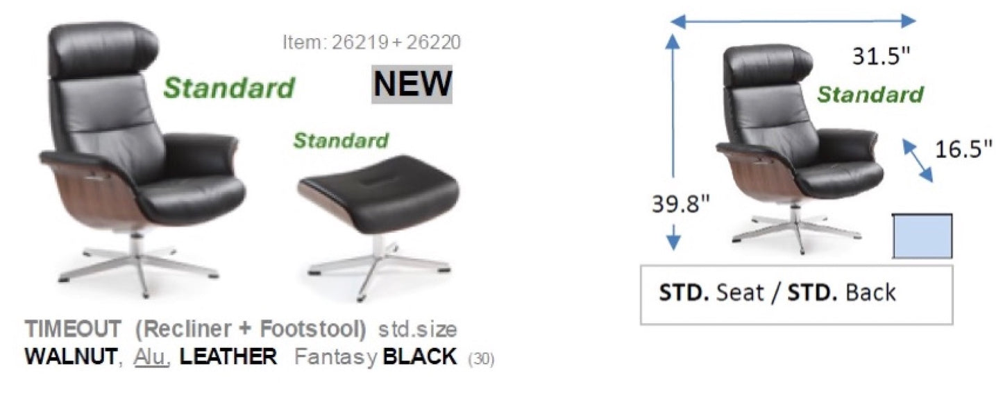 Executive-quality ergonomic recliner with Scandinavian design and memory foam cushioning for all-day comfort