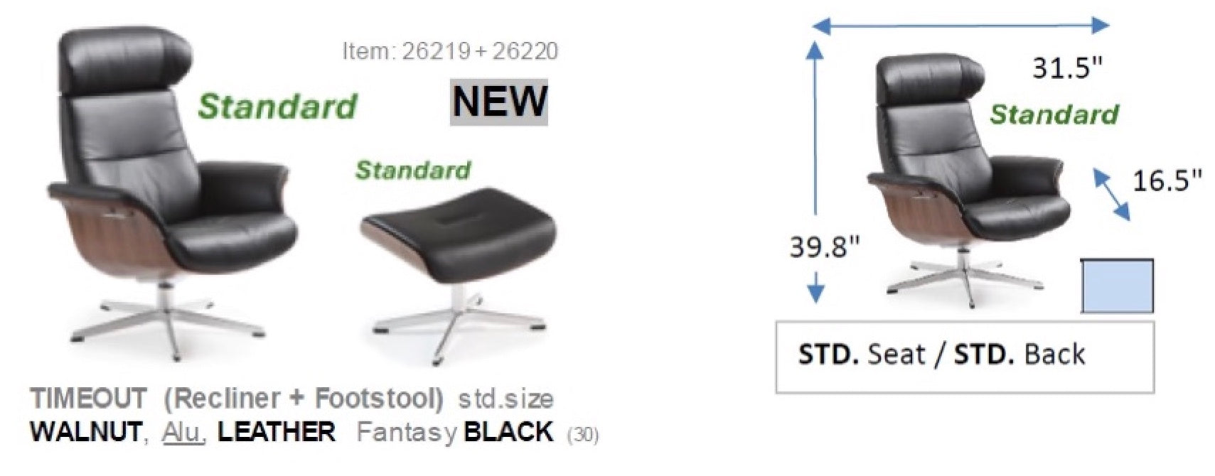 Executive-quality ergonomic recliner with Scandinavian design and memory foam cushioning for all-day comfort