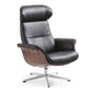 Timeout Recliner Footstool Black Leather by Conform of Sweden