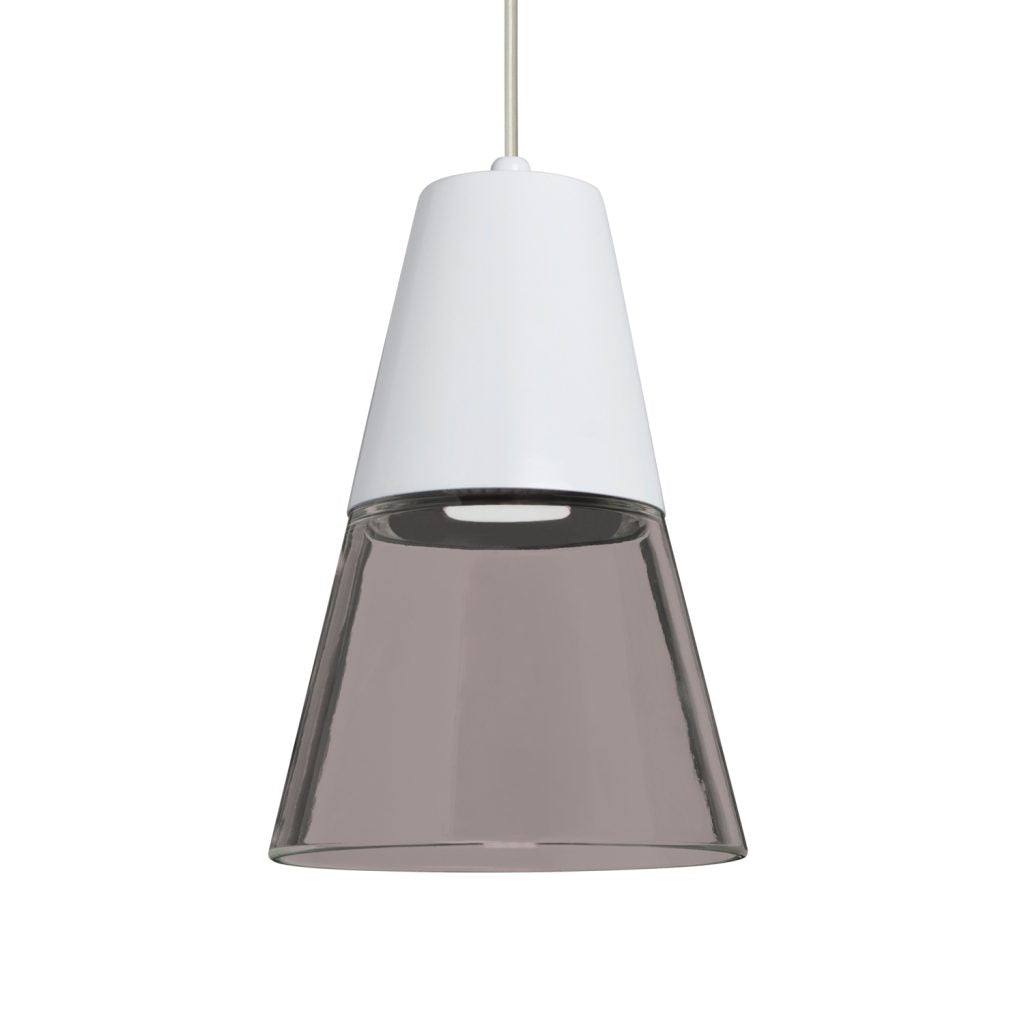 Besa Lighting Timo 6 LED mini pendant with handcrafted glass shade and warm lighting for modern interiors