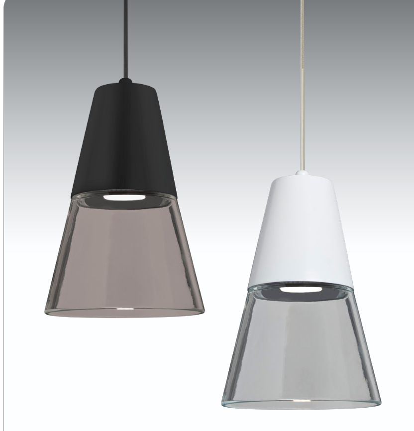 Modern Timo 6 pendant light by Besa Lighting featuring dimmable LED illumination and elegant glass design