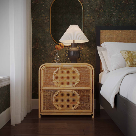 Tina Natural Rattan Nightstand by TOV Furniture – photo 2 of 9