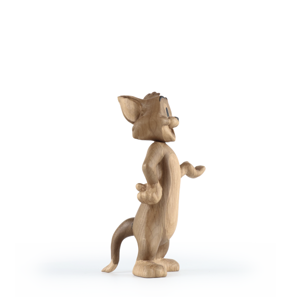 Boyhood Tom & Jerry Tom wooden figure in oak & smoked oak, Large (image 8)