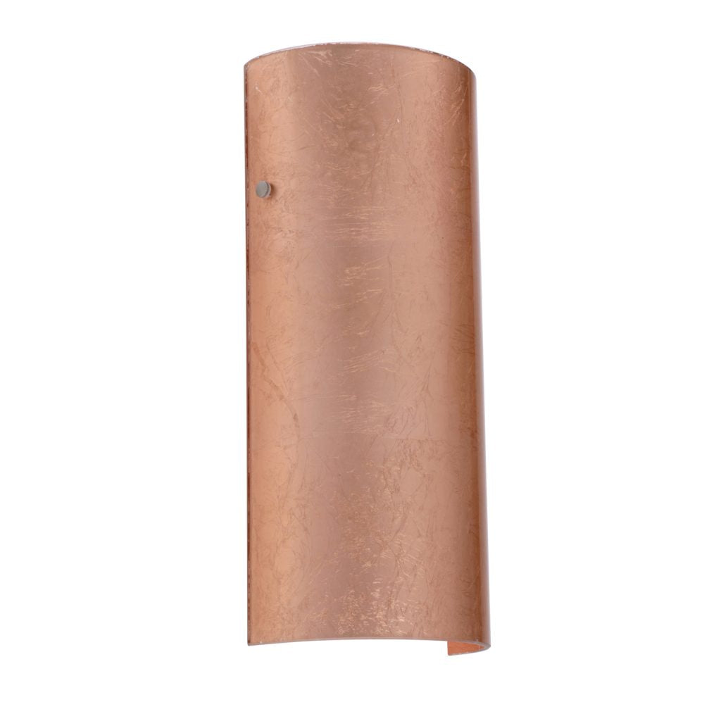 Handcrafted copper foil glass wall sconce with warm ambient illumination