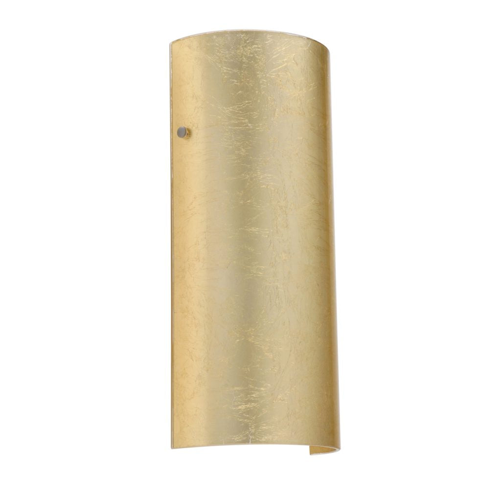 Handcrafted gold foil glass wall light providing warm ambient illumination