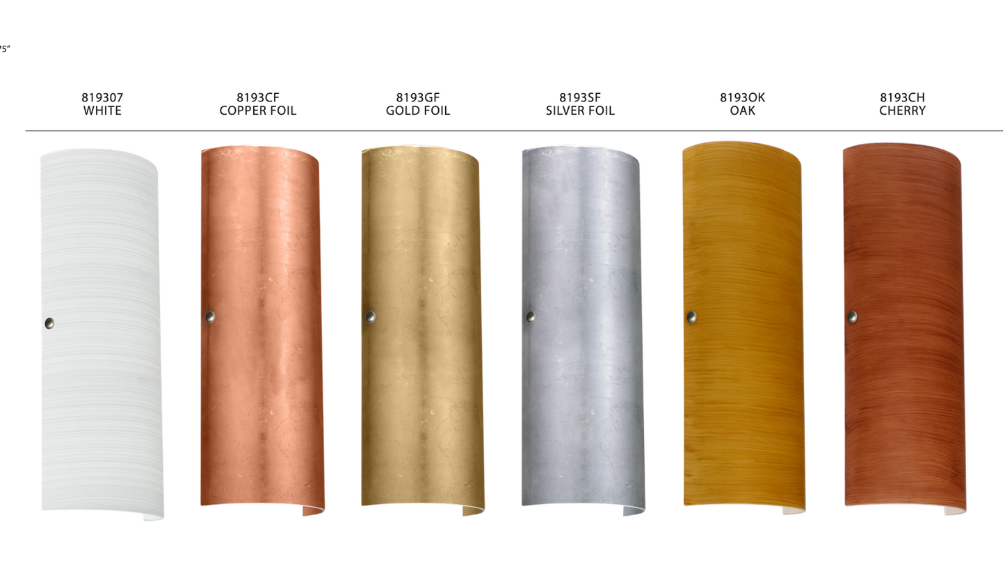 Modern indoor wall light with glass shade from the Besa Lighting Torre 18 collection.