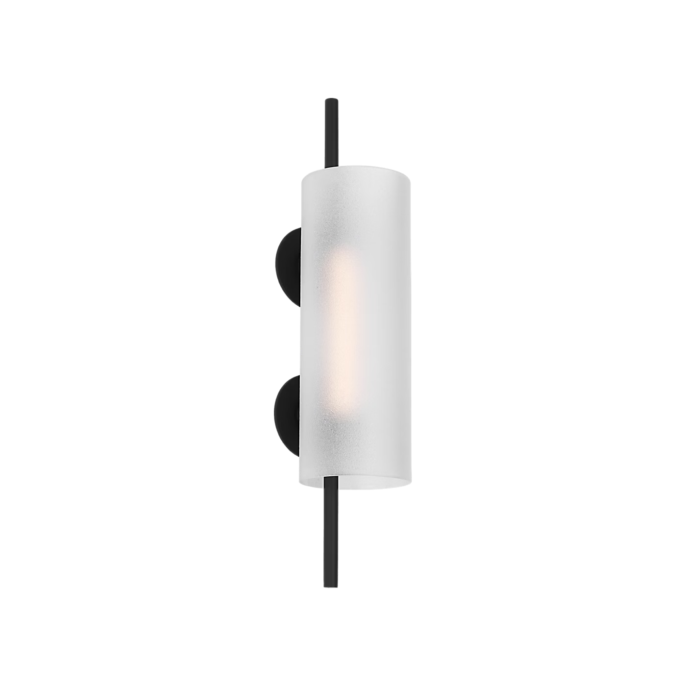 Luxury black wall sconce with etched glass shade for bathroom