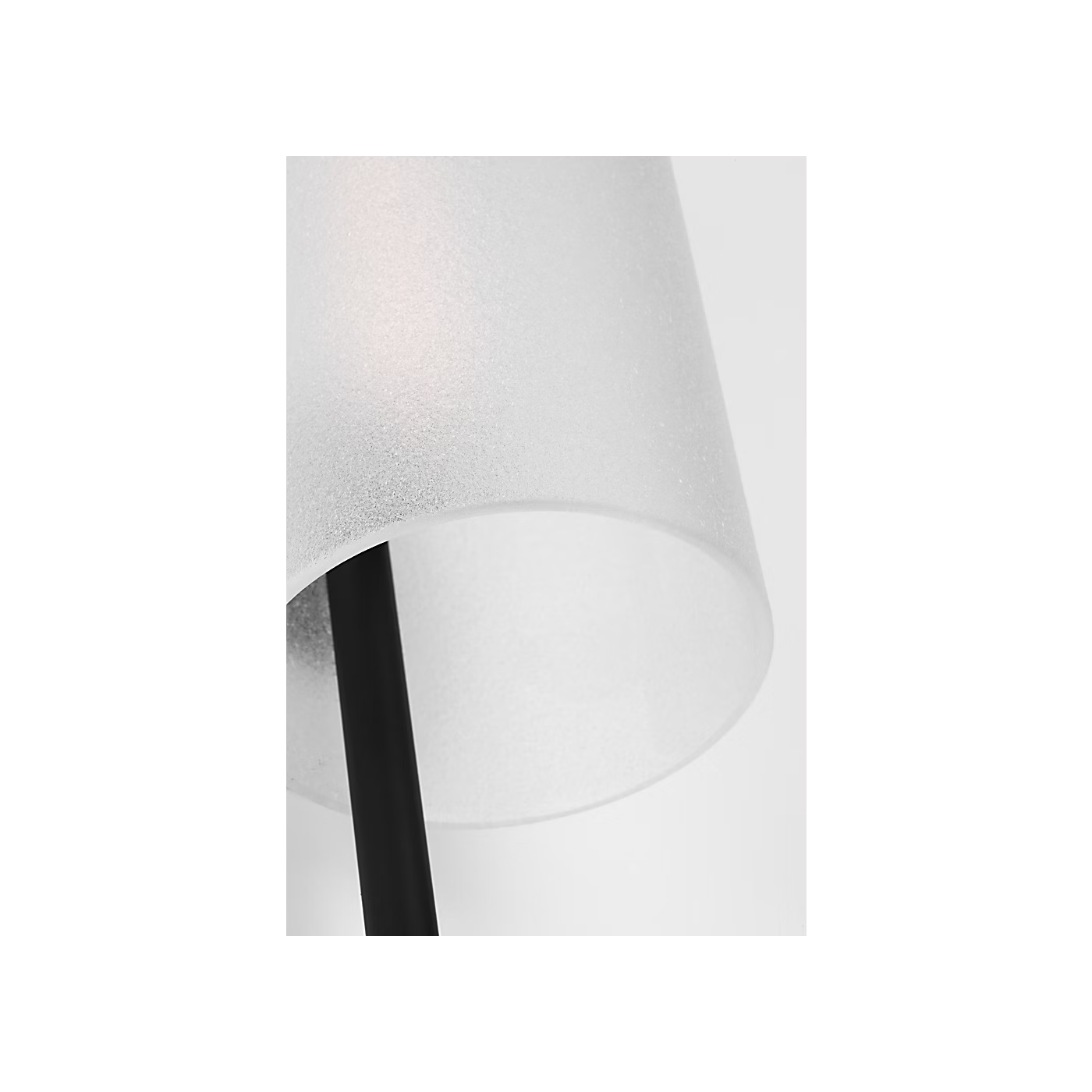 Vertical black wall sconce by Peter Bristol for Visual Comfort