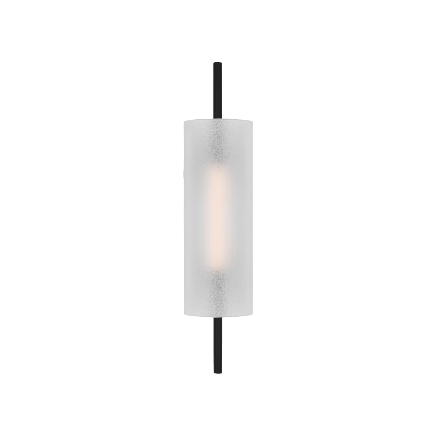 Damp-rated black wall sconce with warm 2700K LED lighting