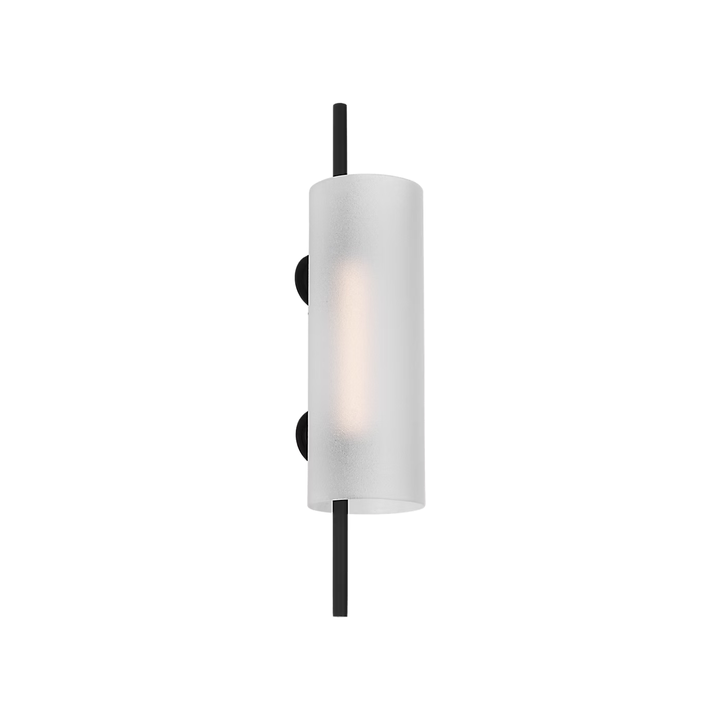 Visual Comfort LED wall sconce with slim black architectural design