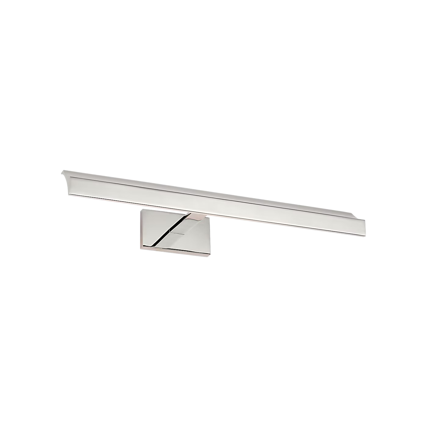 Contemporary polished nickel LED picture light for home and office artwork