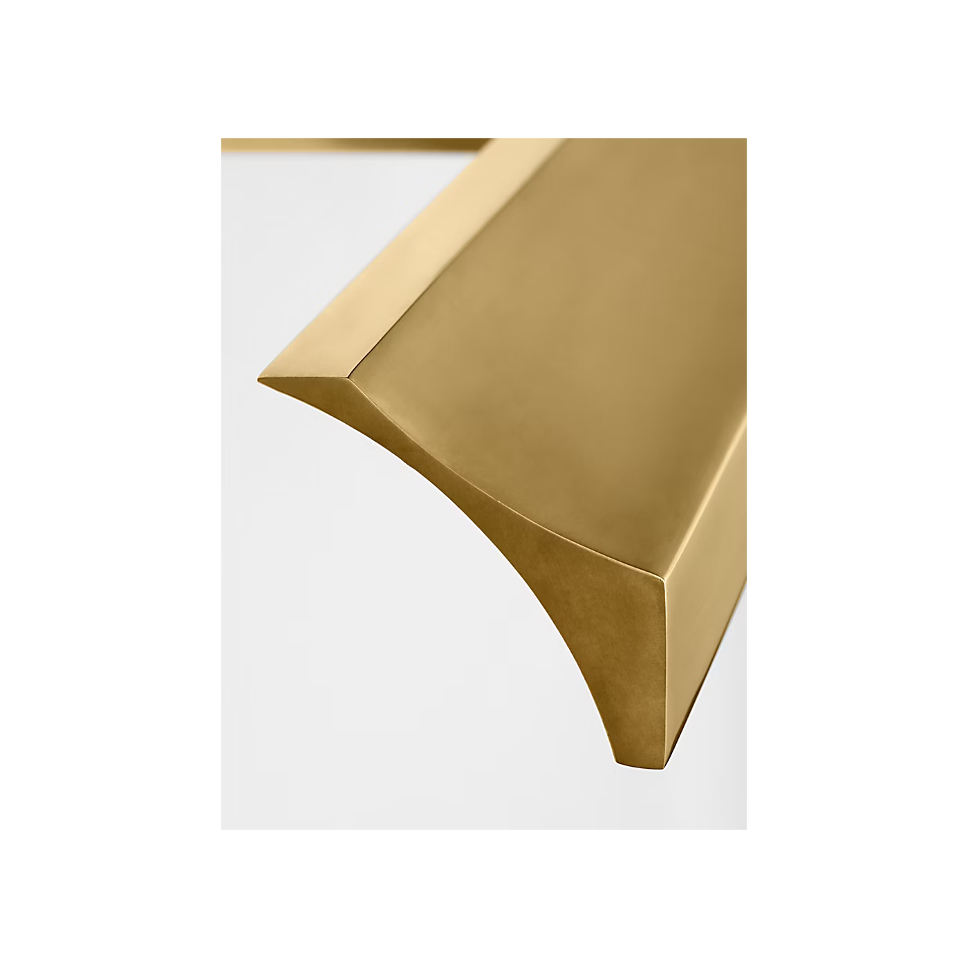 Minimalist brass picture light fixture with integrated LED lighting
