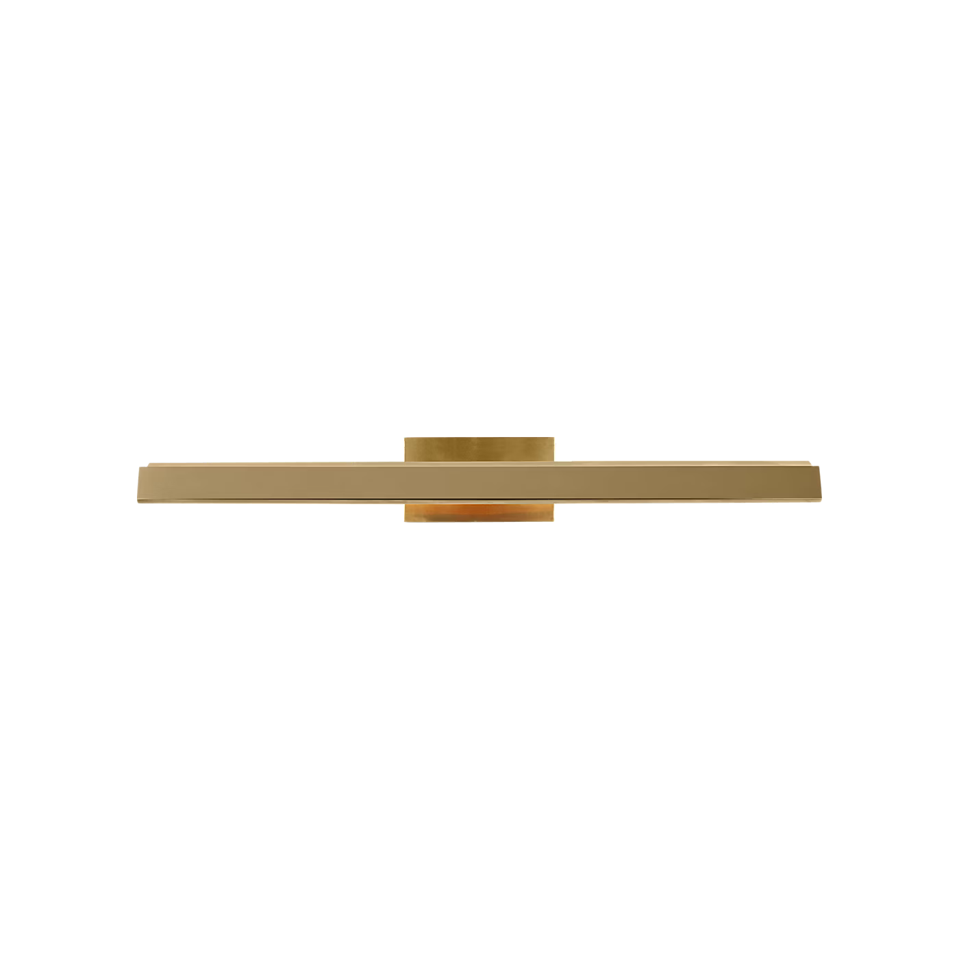 Brass wall picture light casting warm 2700K light on artwork