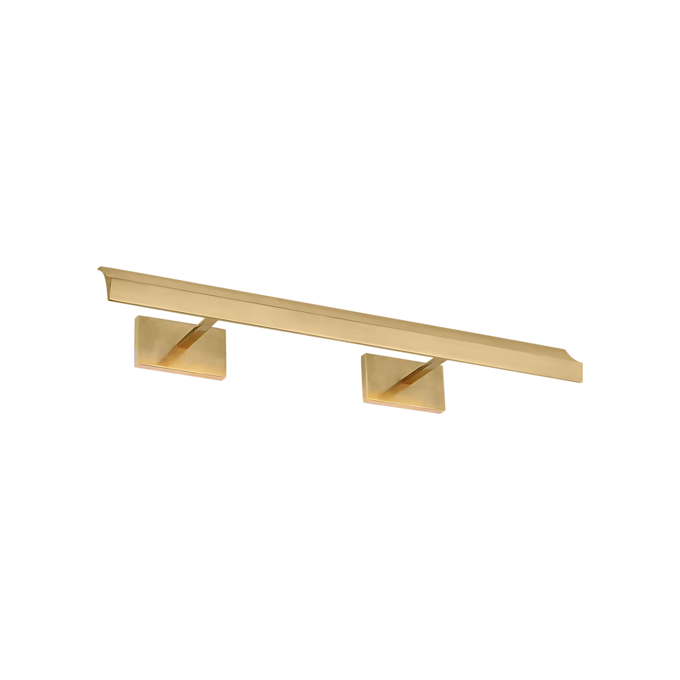 Trave 24 brass picture light mounted above wall art in living room