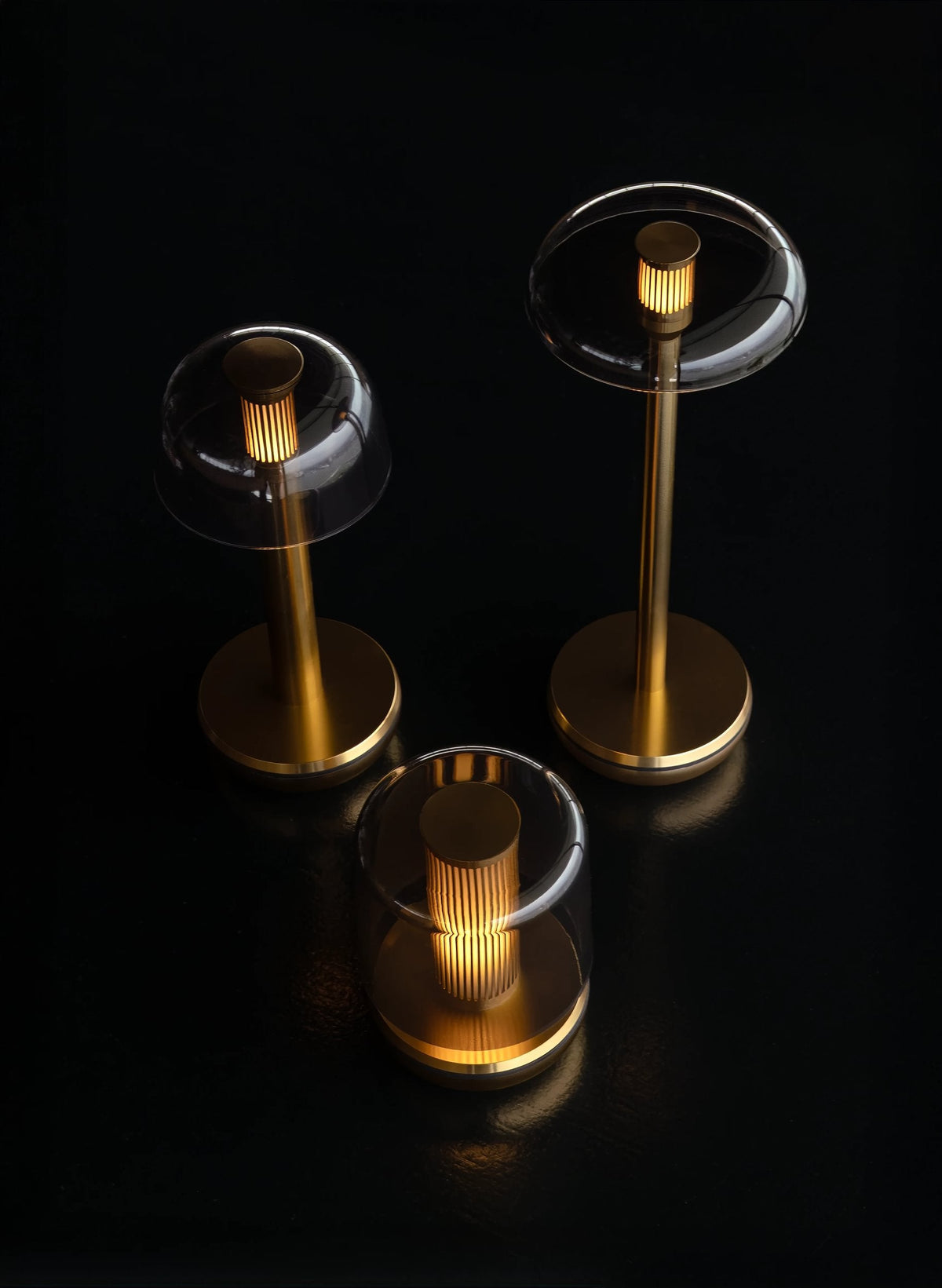 Humble Two Cordless Table Lamp by Humble, Gold with Smoked Shade (image 36)