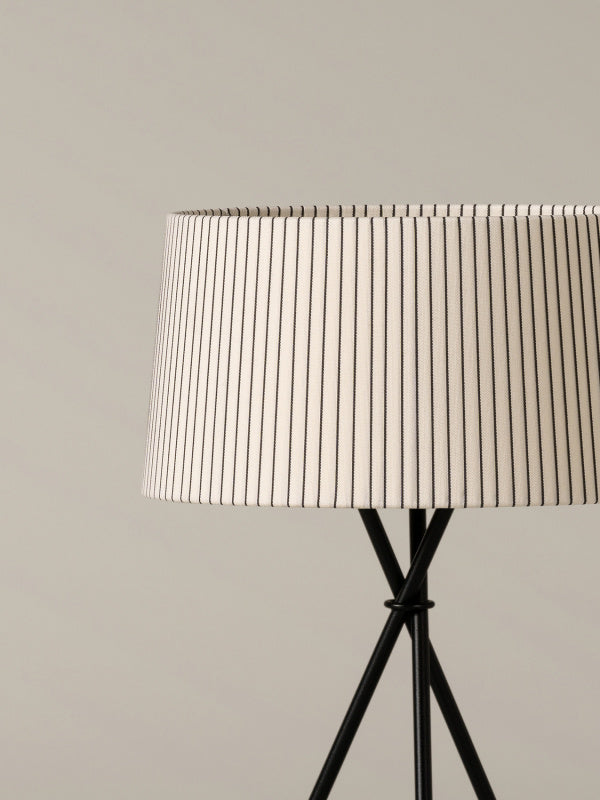 Santa & Cole Trípode M3 striped shade bedside lamp