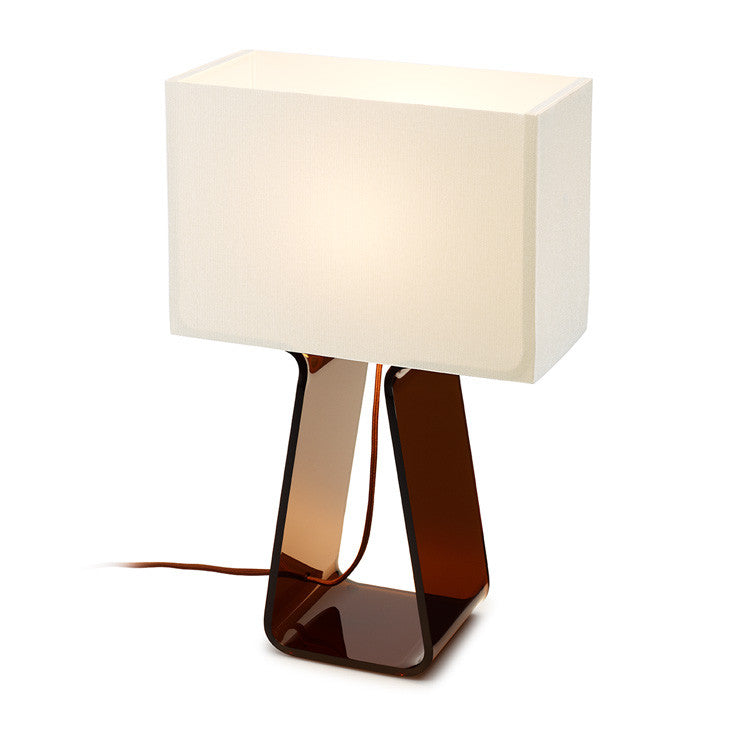 Pablo Designs Tube Top 21 Table Lamp – White Shade / Charcoal Body