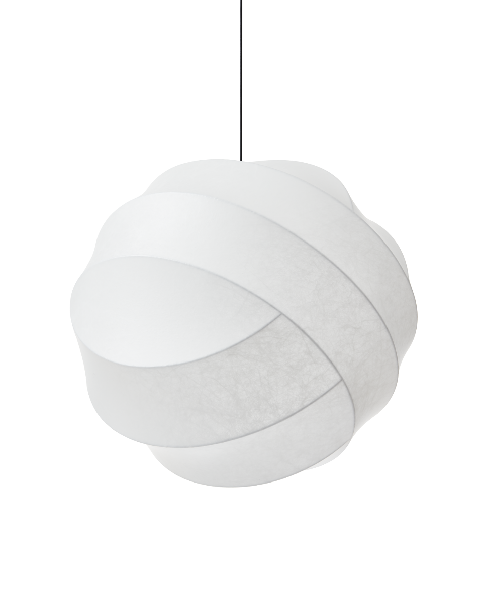 Pholc Turner cocoon pendant light by Broberg & Ridderstråle – Turner 65 lit, studio view