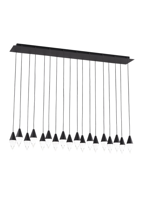 Visual Comfort Turret 18 Light Chandelier Nightshade Black