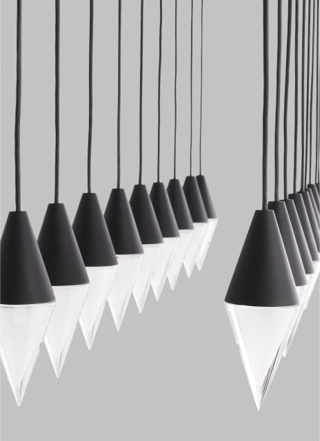 Visual Comfort Turret 18 Light Chandelier Nightshade Black