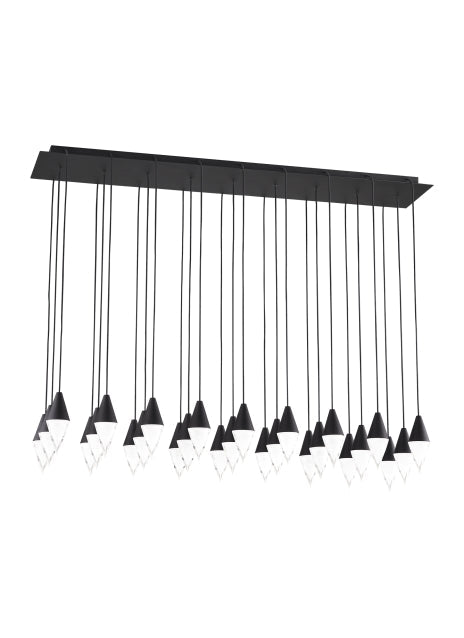 Visual Comfort Turret 27 Light Chandelier Nightshade Black